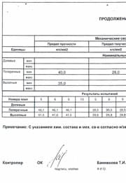 Сертификат на 1624 Д16Б 40,0х1200х3000 ч.2